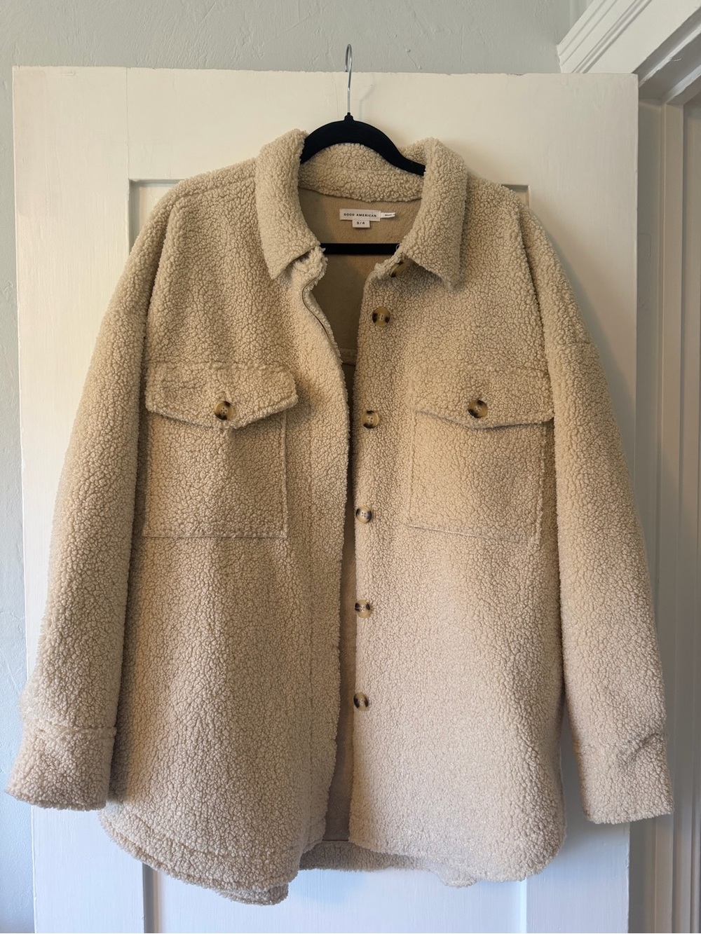 Good American Contour Sherpa Shacket (Size 3/4 / Fits L/XL)